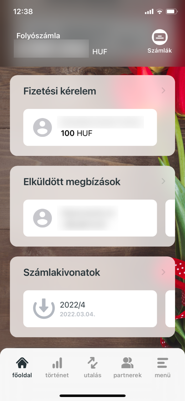 BB mobilbank menü